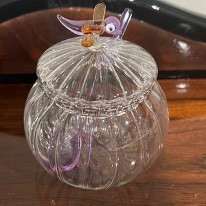 Glass Anthropologie sugar jar